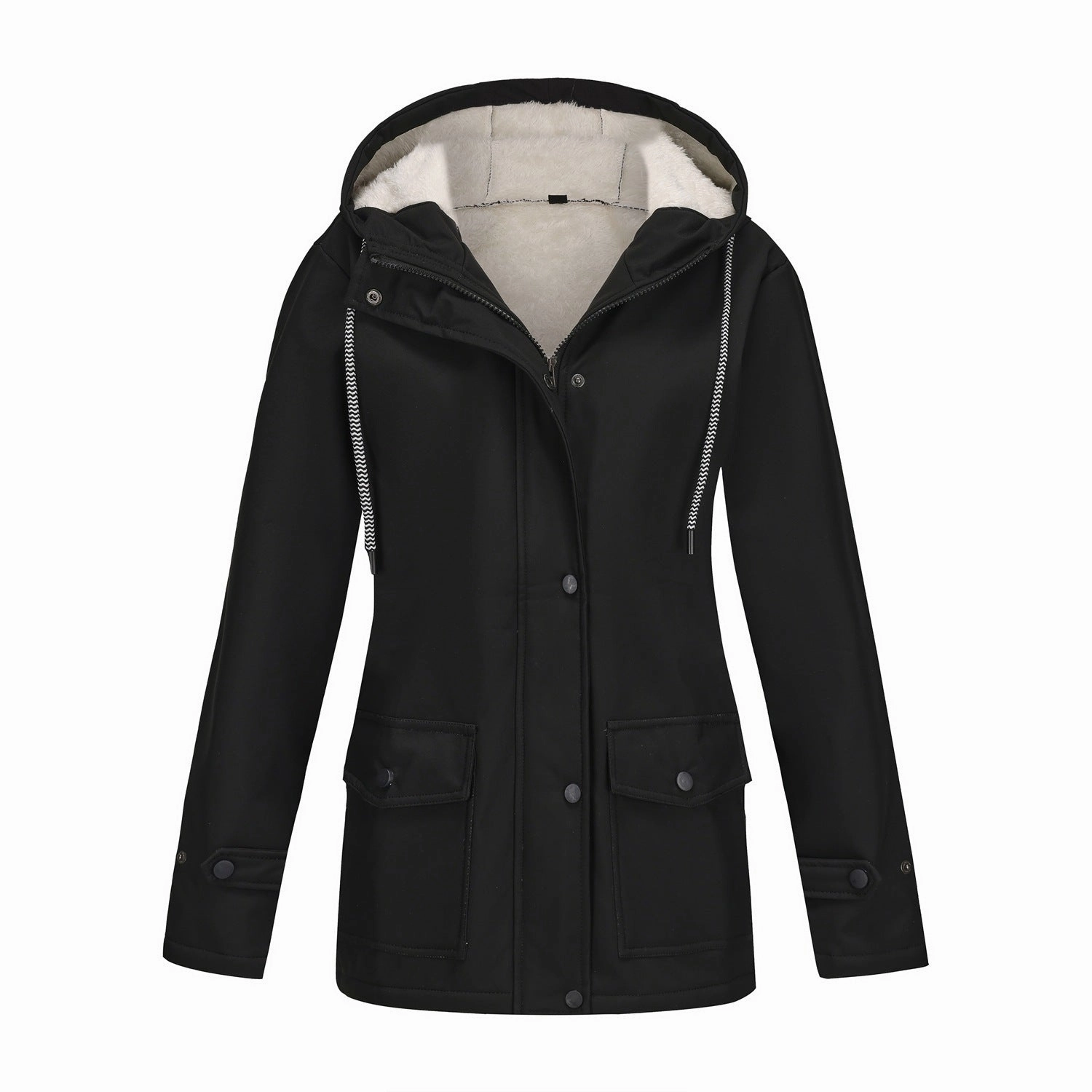 Warm Lining Women's Anorak Composite Fleece-lined Waterproof Jacket