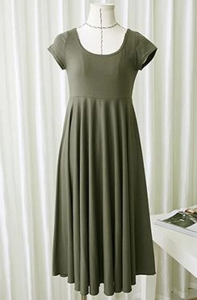 Button-front Women's Casual Cotton Maternity Summer Pleated Dress