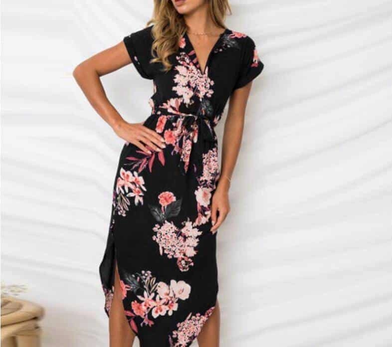 bold appearance Casual day-to-night piece Women's Casual Geometric Printed Dress