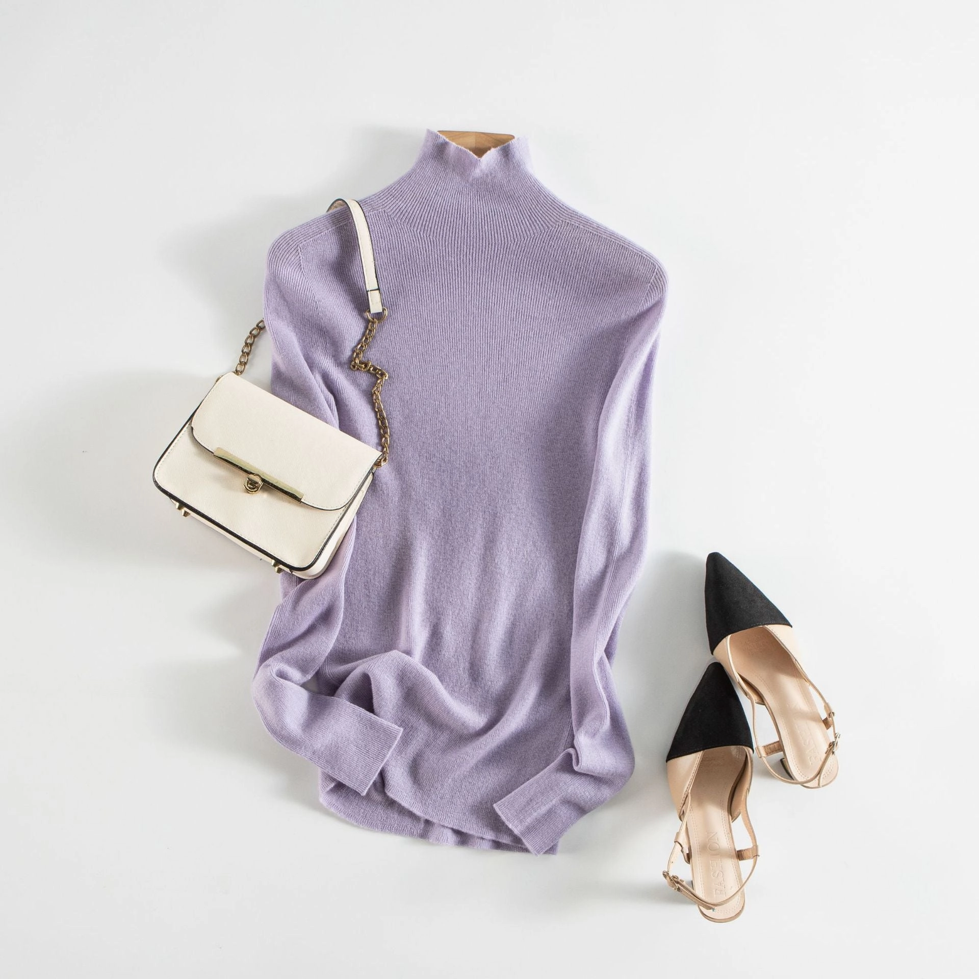 Women's Fashion Slim Knit Bottoming Shirt Moisture Wicking Technology Relaxed Neckline