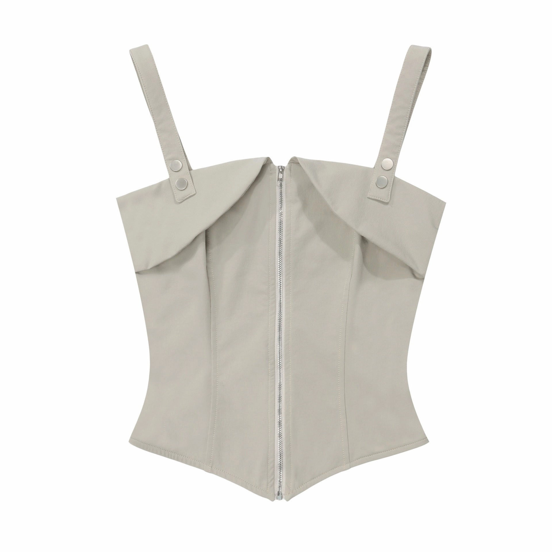 Lightweight Feel Women's Irregular Slim-fit Zipper Vest