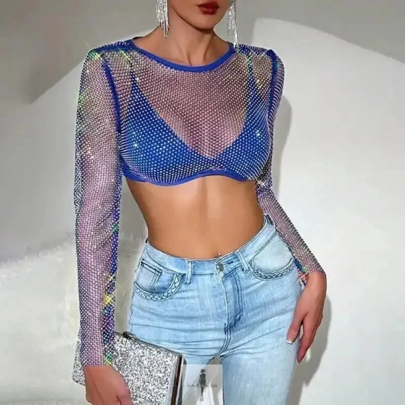 Women's Mesh Crop Tops Holiday Essentials