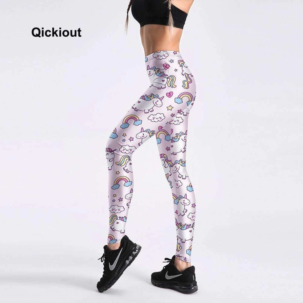 Women's Rainbow Stars Cartoon Fitness Leggings FlexEnhancingPanels