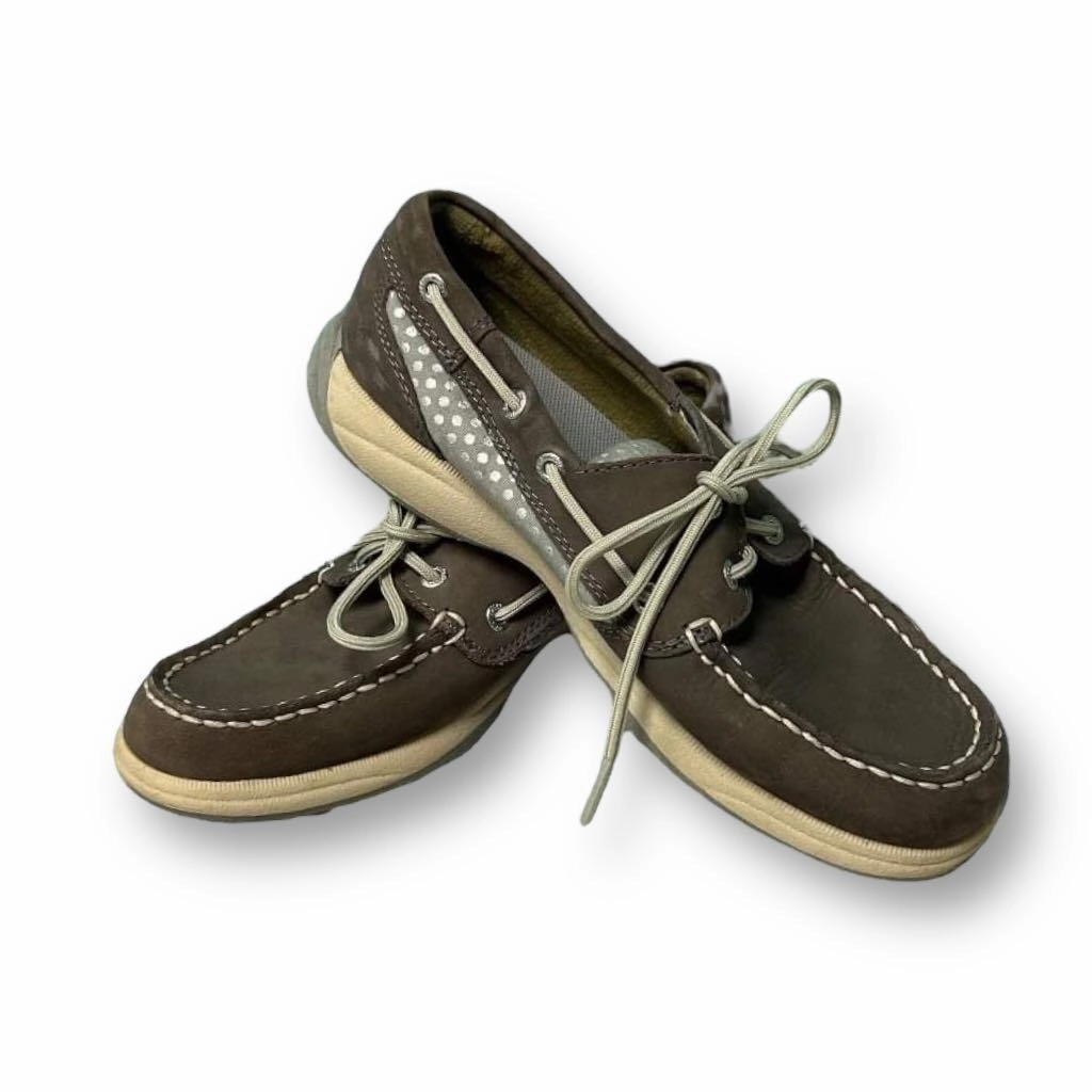 Women's Size 6 Sperry Comfort Fit Classic Gray Top-Sider Boat Shoes Glide Step Quick Steps