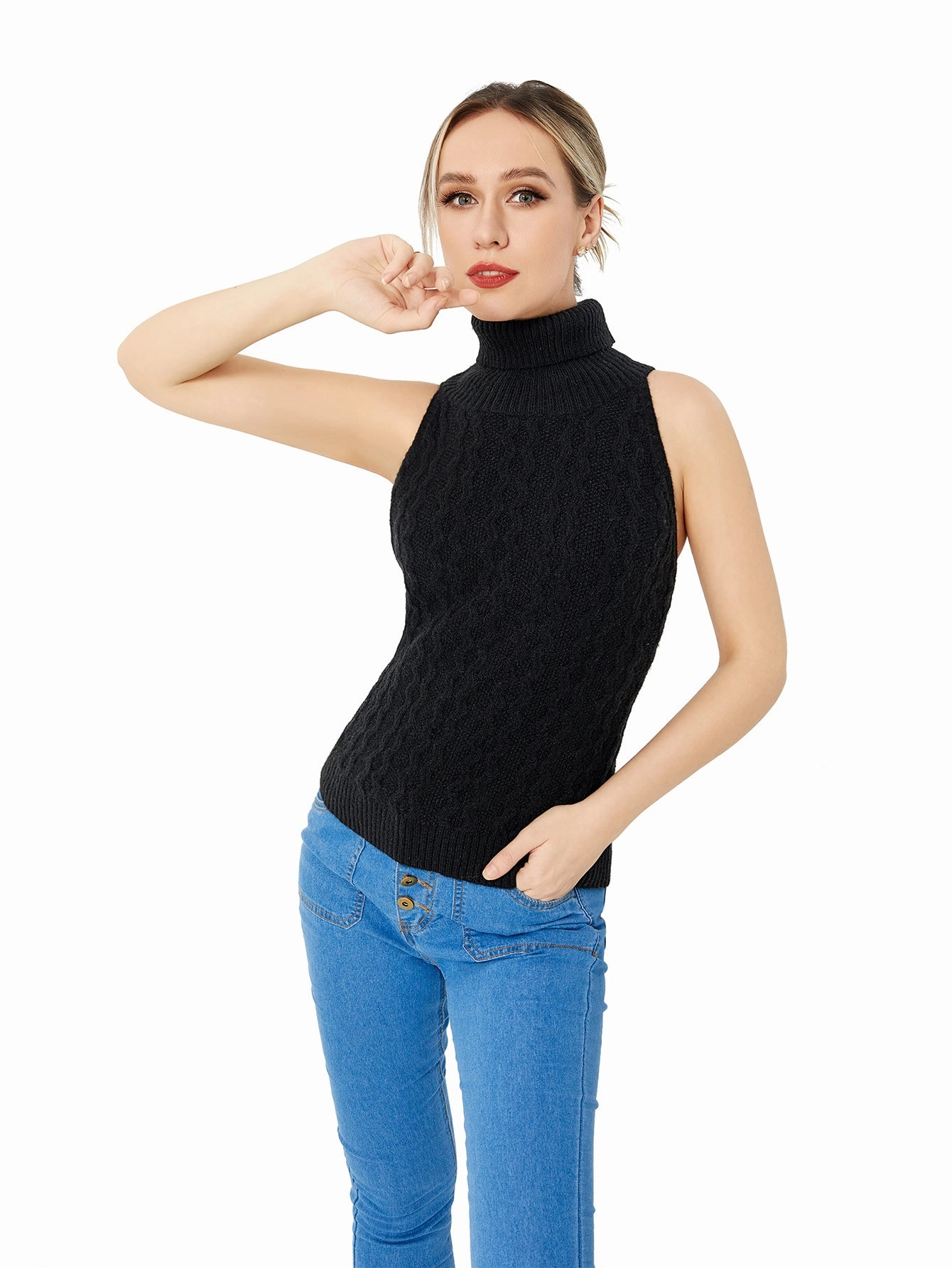 Women's Stretch Casual Turtleneck Sweater Winter Fashion