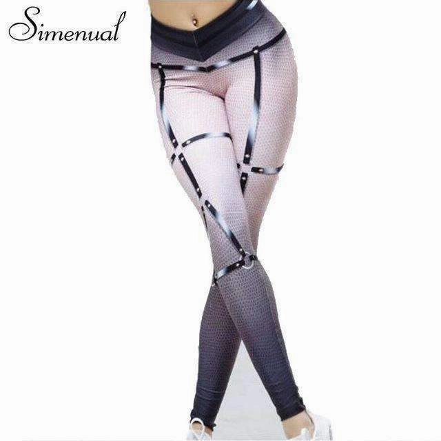 Ultra Thin Protective Film boot venue Women's White/Gray/Black Stripe Fitness Leggings