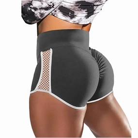 Women Sport Shorts High Waist Push Up Booty Workout Short Sexy Tummy Control Yoga Tights Openwork Fitness Hip Lifting Sportswear Summer Ready