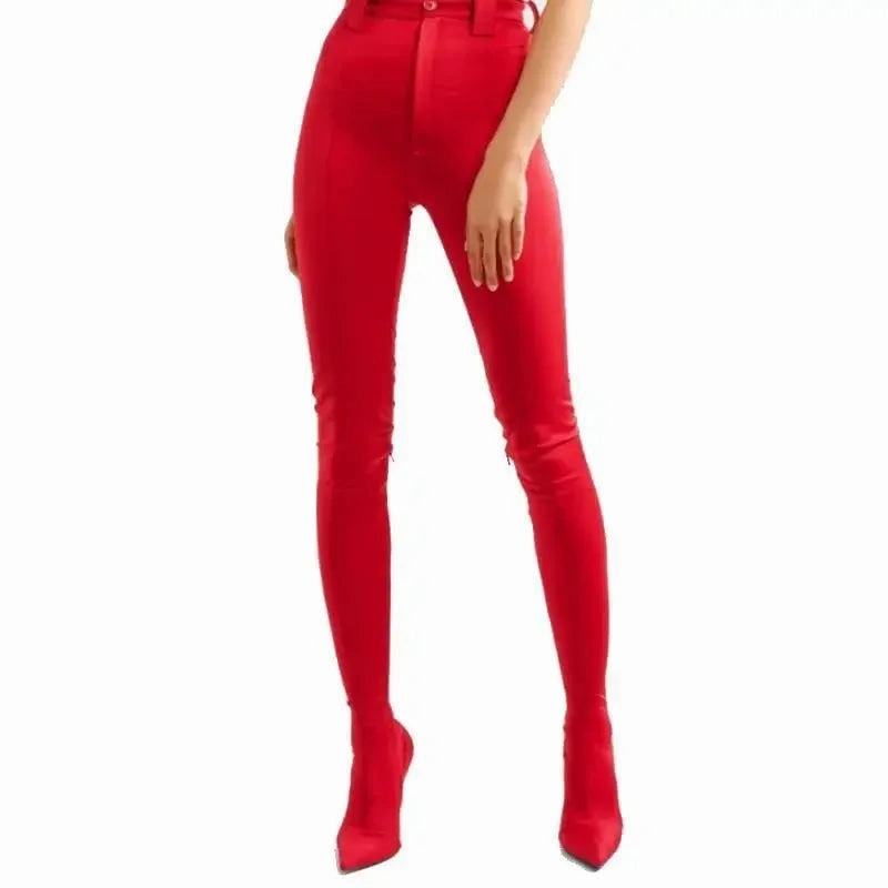 Women Two In One Pants Boots Minimal Stretch Fit