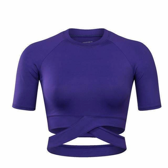 Women Yoga Shirts Sexy Sports Top Style Fitness Crop Top Solid Running Shirt Sport Gym Clothes Tank Tops Sportswear Hybrid Weave Technology sock