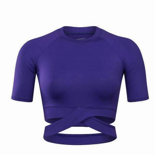 Women Yoga Shirts Sexy Sports Top Style Fitness Crop Top Solid Running Shirt Sport Gym Clothes Tank Tops Sportswear Non Restrictive Fit Tactical