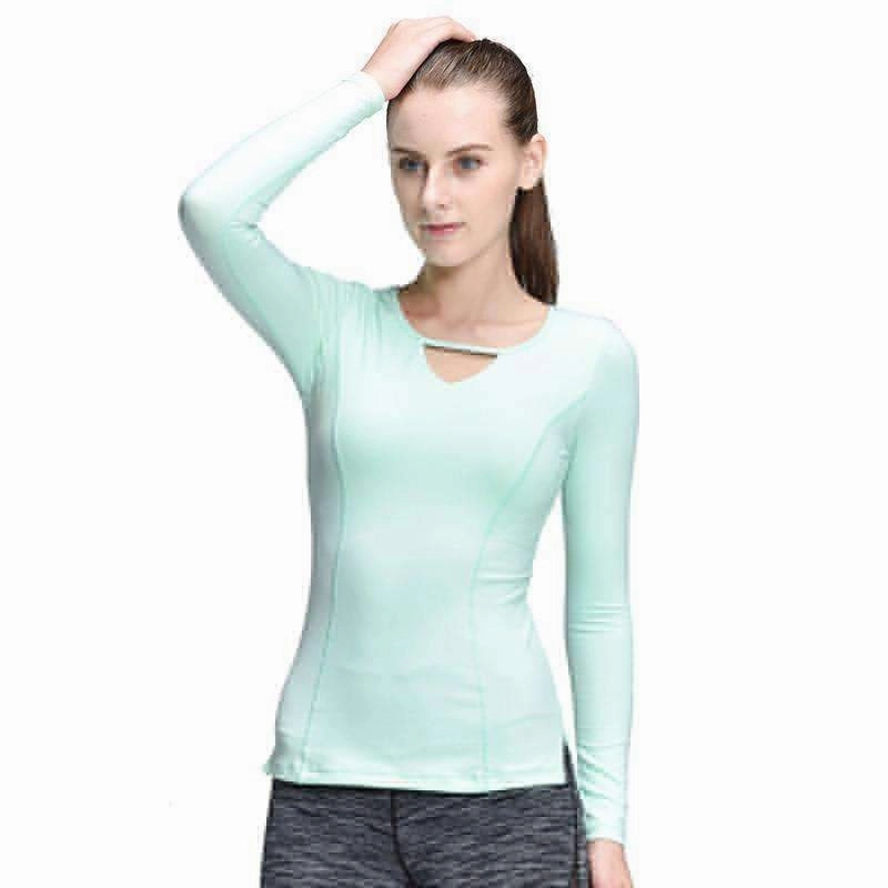Women Yoga Sport T-Shirt Long Sleeve Yoga Tops Tights Running Mujer Deportivas Woman FitnessT-Shirt Running Women Clothes runner packaging venue