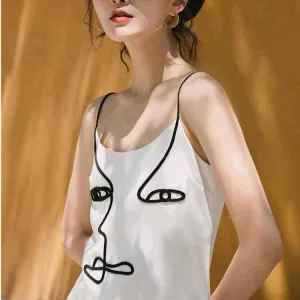 Women's Abstract Art Mini Dress BreathableLining