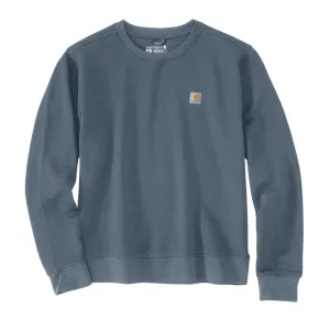 Minimalist Aesthetic Wrinkle Resistant Weave Women's French Terry Crewneck Sweatshirt 106179