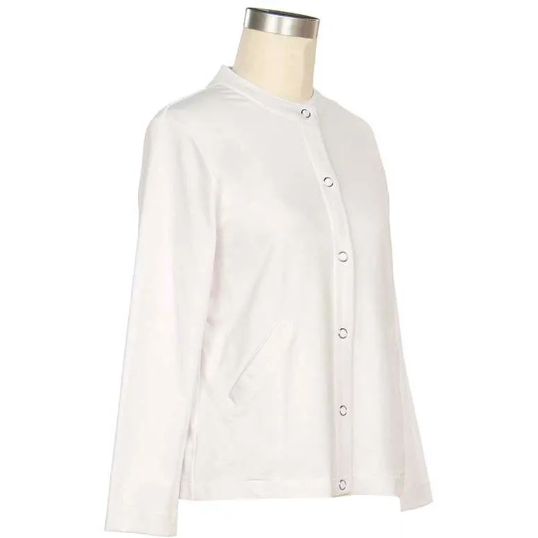 Antibacterial Fabric Pocket Reinforcement Women's Long-Sleeve Meridith French Terry Jacket 8523