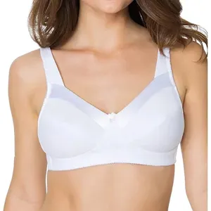 Women's Satin Neck Line Wire Free Bra 96715 AdjustableHemCuffs