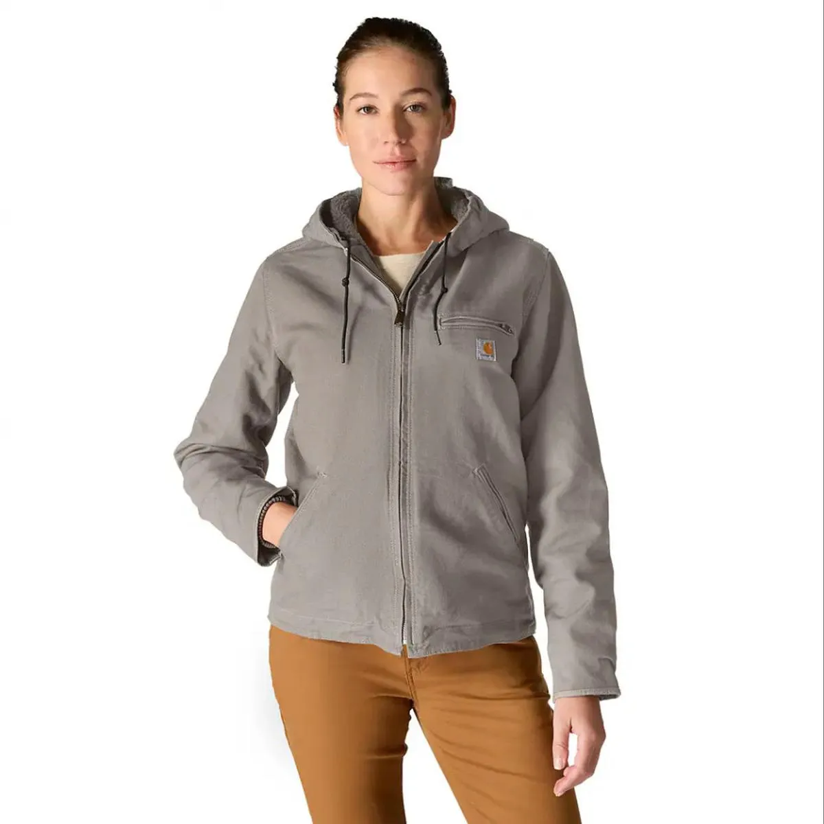Women's Sherpa Lined Jacket 104292 Casual Button-Down ReinforcedArmholes