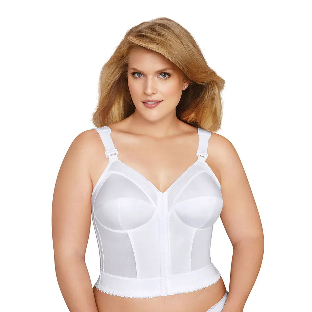 Women's Slimming Wireless Back & Posture Support Longline Bra with Front Closure 5107530 Reinforced Hems UltraSoft Blend