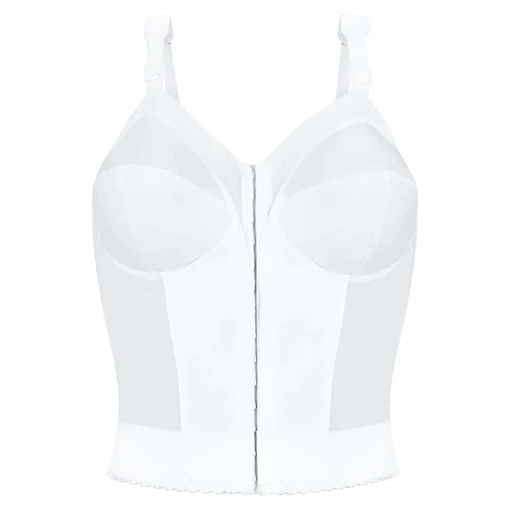 Women's Slimming Wireless Back & Posture Support Longline Bra with Front Closure 5107530 MoistureControl