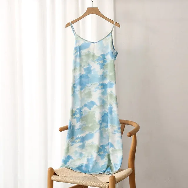 Office Smart Red-Carpet Women's Spaghetti Strap Satin Dress