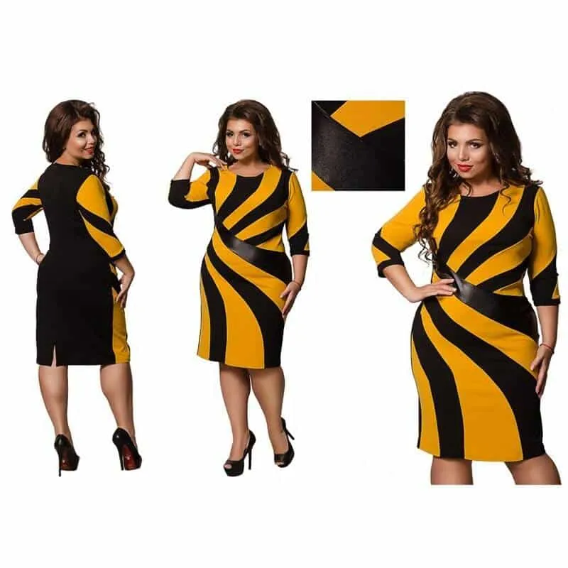 Subtle Drape Women's Summer Patchwork Oversized Dress