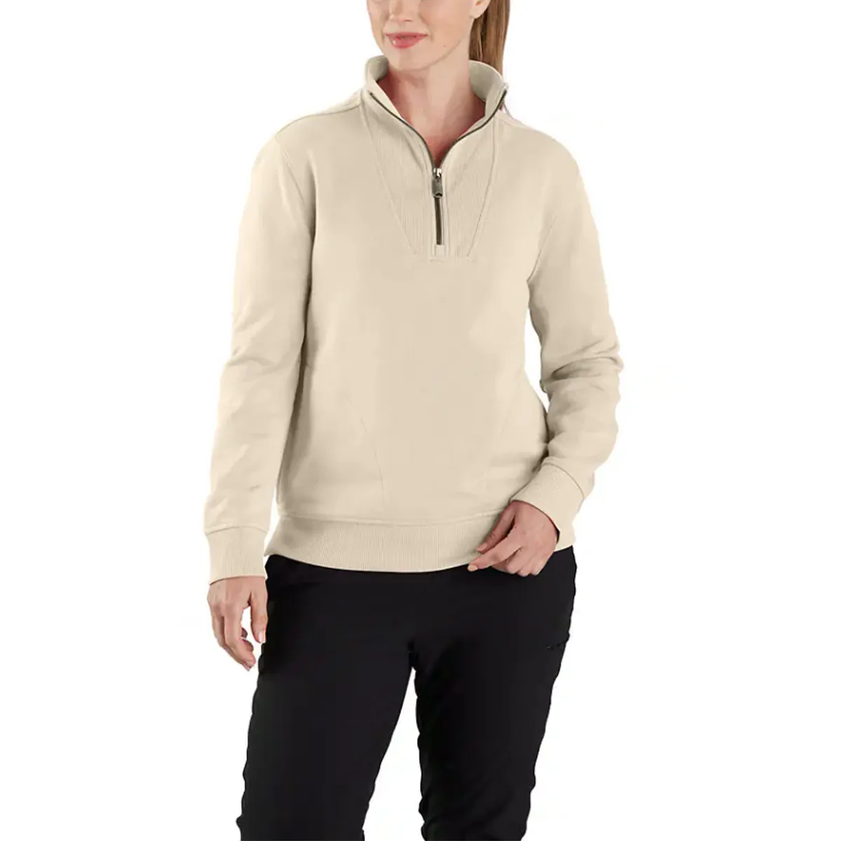 Reinforced Seam Technique Women's Tencel Fiber Series Relaxed Fit Half-Zip Sweatshirt 106451