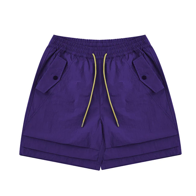 All Purpose Workwear With Pocket Shorts Men's Loose Cropped Pants