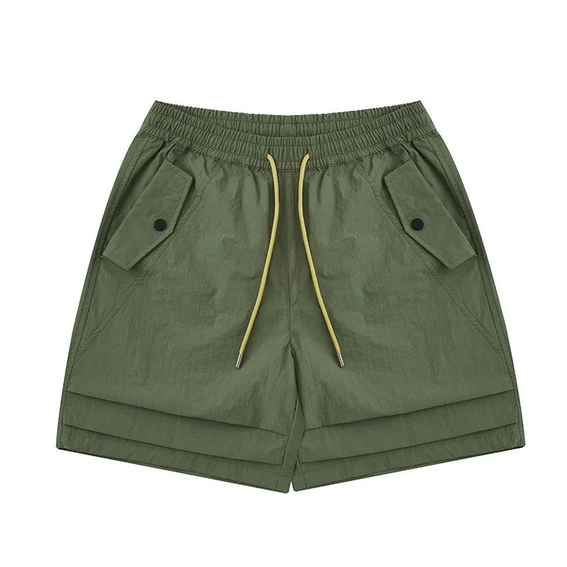 Workwear With Pocket Shorts Men's Loose Cropped Pants teen clothing