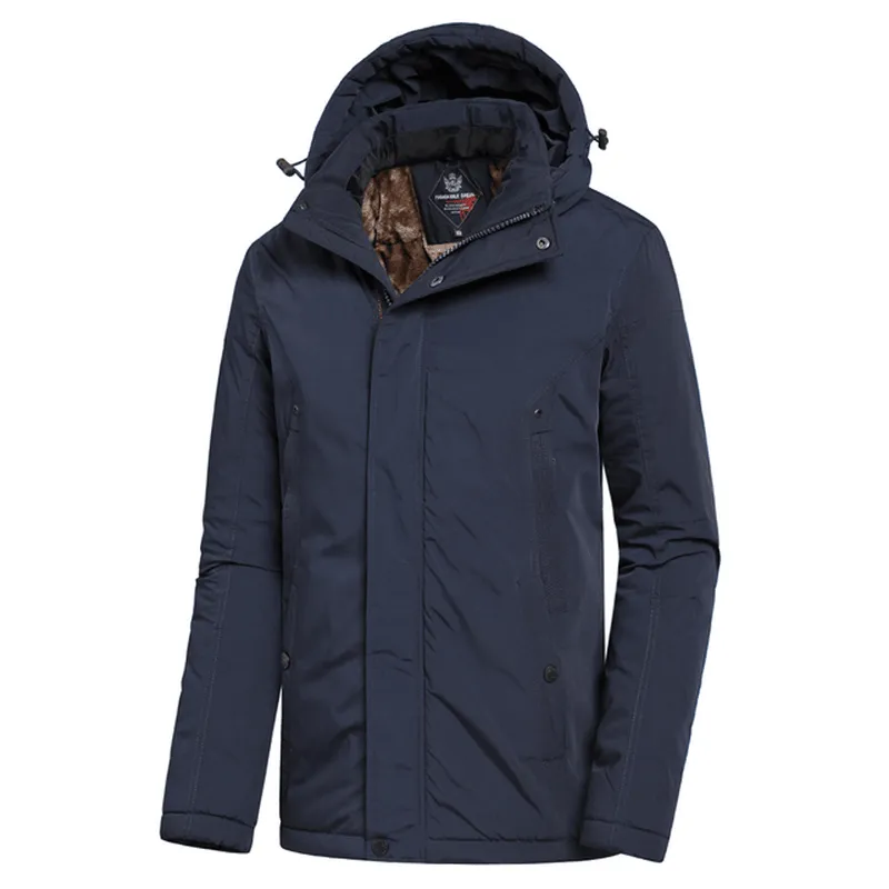 Casual Long Thick Fleece Hooded Waterpro Low Profile Fastening