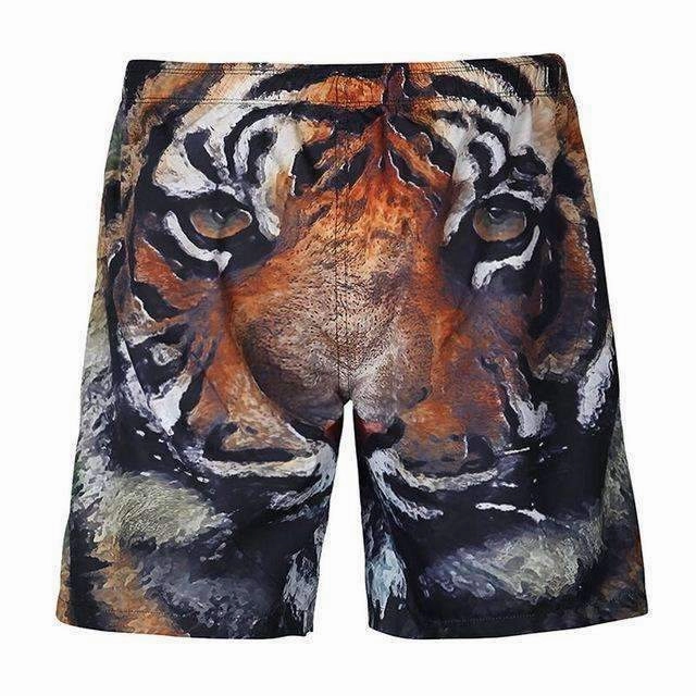 NIBESSER Brand Cratvie 3D Printed Animal Men Beach Shorts Fashion Fitness Board Short Knee Length Short Summer Beachwear Trouser Active Lifestyle