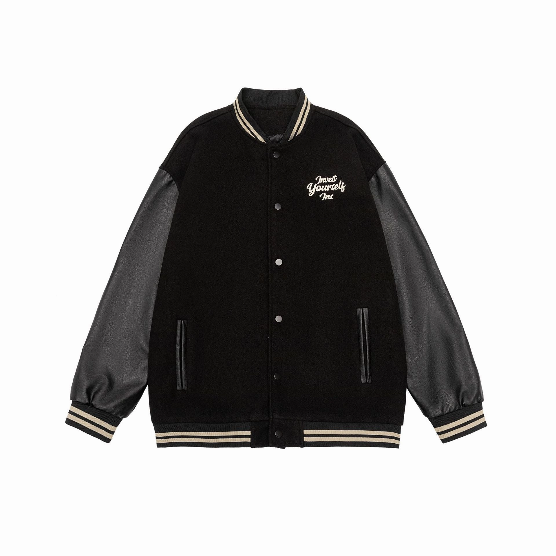 American Retro Sports Baseball Uniform Jacket Pu Shuai Embroidered Jacket ZeroWasteManufacturing