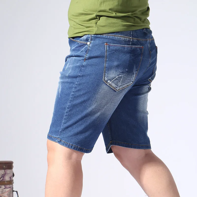 No Ride Up Design muted colors Summer Elastic Waist Denim Shorts Men