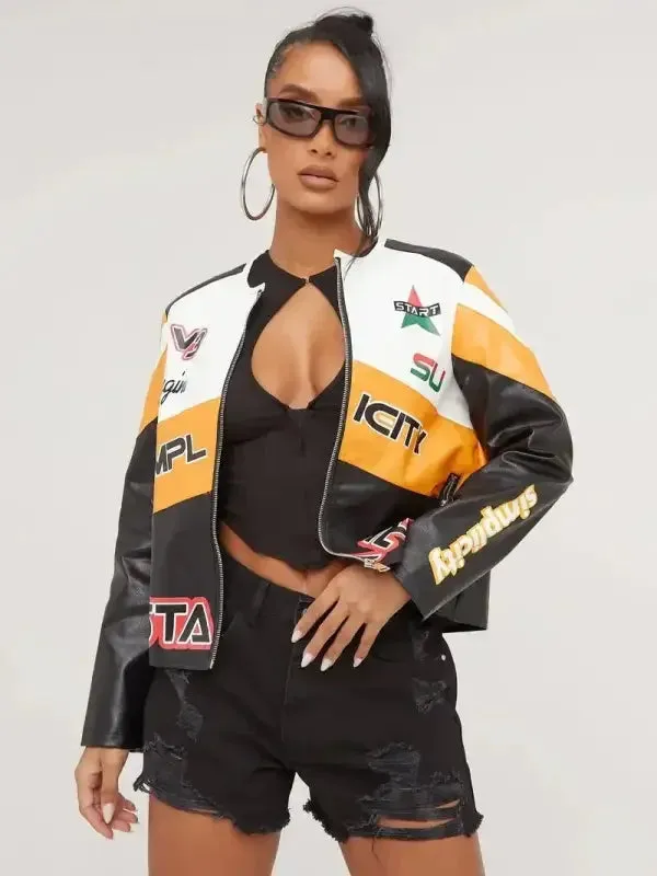 Weather Guard Zip Up Leather Jacket